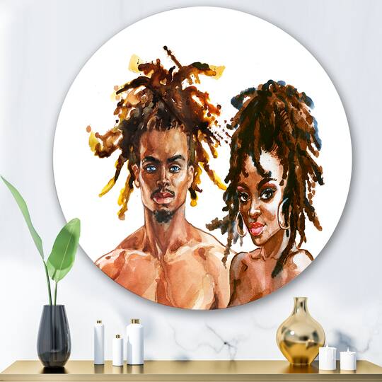 Designart - Portrait of Afro American Couple